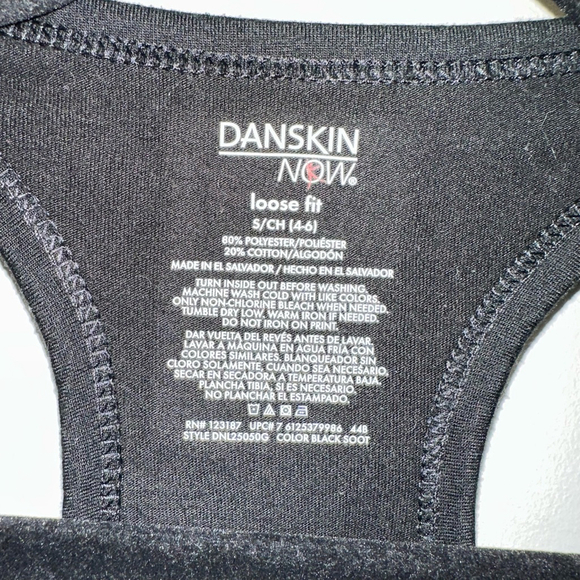 Women's Danskin Now Tank Top Size S Black (4-6) workout COURAGE athletic - Picture 5 of 6